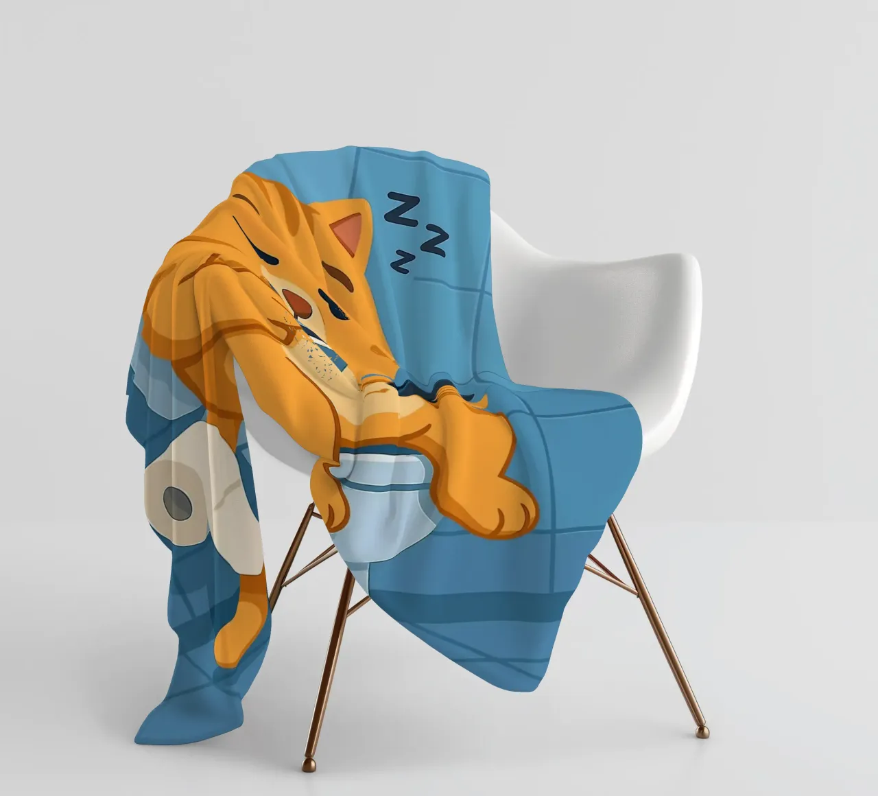 Gatto addormentato sul water con caffè coperta in pile da JoyWalkerShop