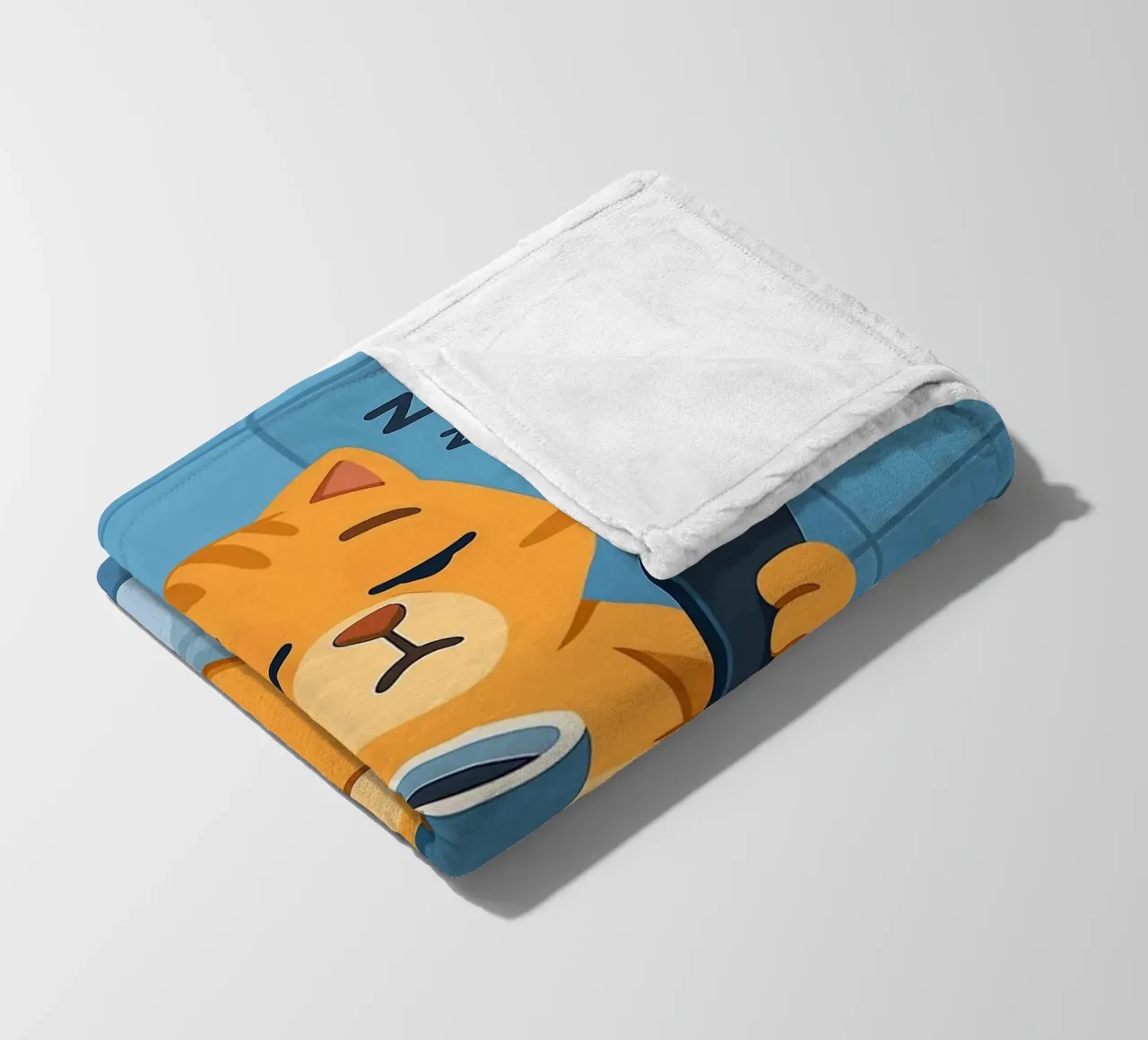 Gatto addormentato sul water con caffè coperta in pile da JoyWalkerShop