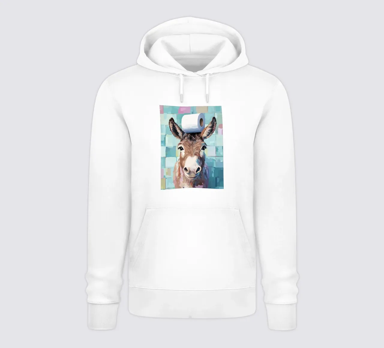 Asino con carta igienica in testa felpa con cappuccio da JoyWalkerShop