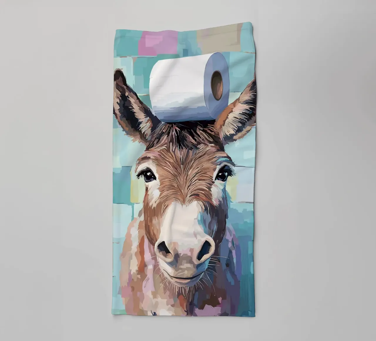 Asino con carta igienica in testa asciugamano da bagno da JoyWalkerShop