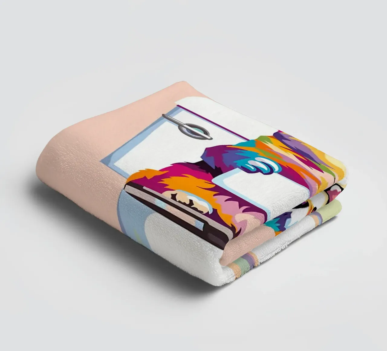 Gatto colorato sul water con carta asciugamano da bagno da JoyWalkerShop