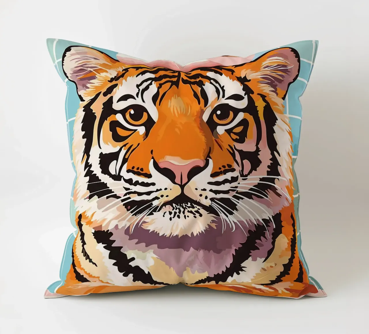 Tigre con carta igienica in testa cuscino da JoyWalkerShop