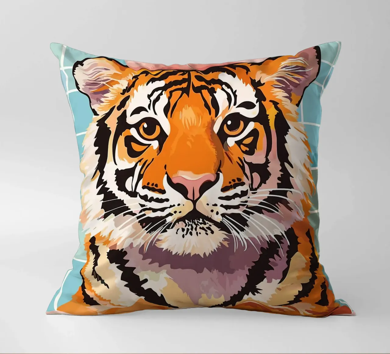 Tigre con carta igienica in testa cuscino da JoyWalkerShop