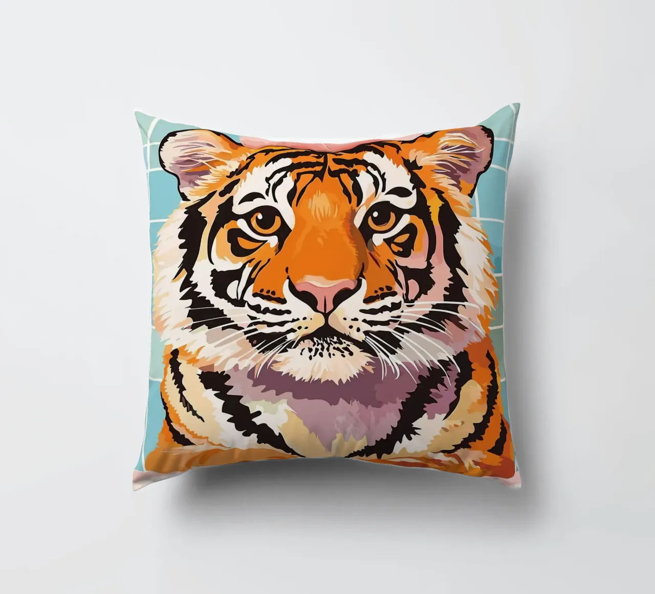 Tigre con carta igienica in testa cuscino da JoyWalkerShop