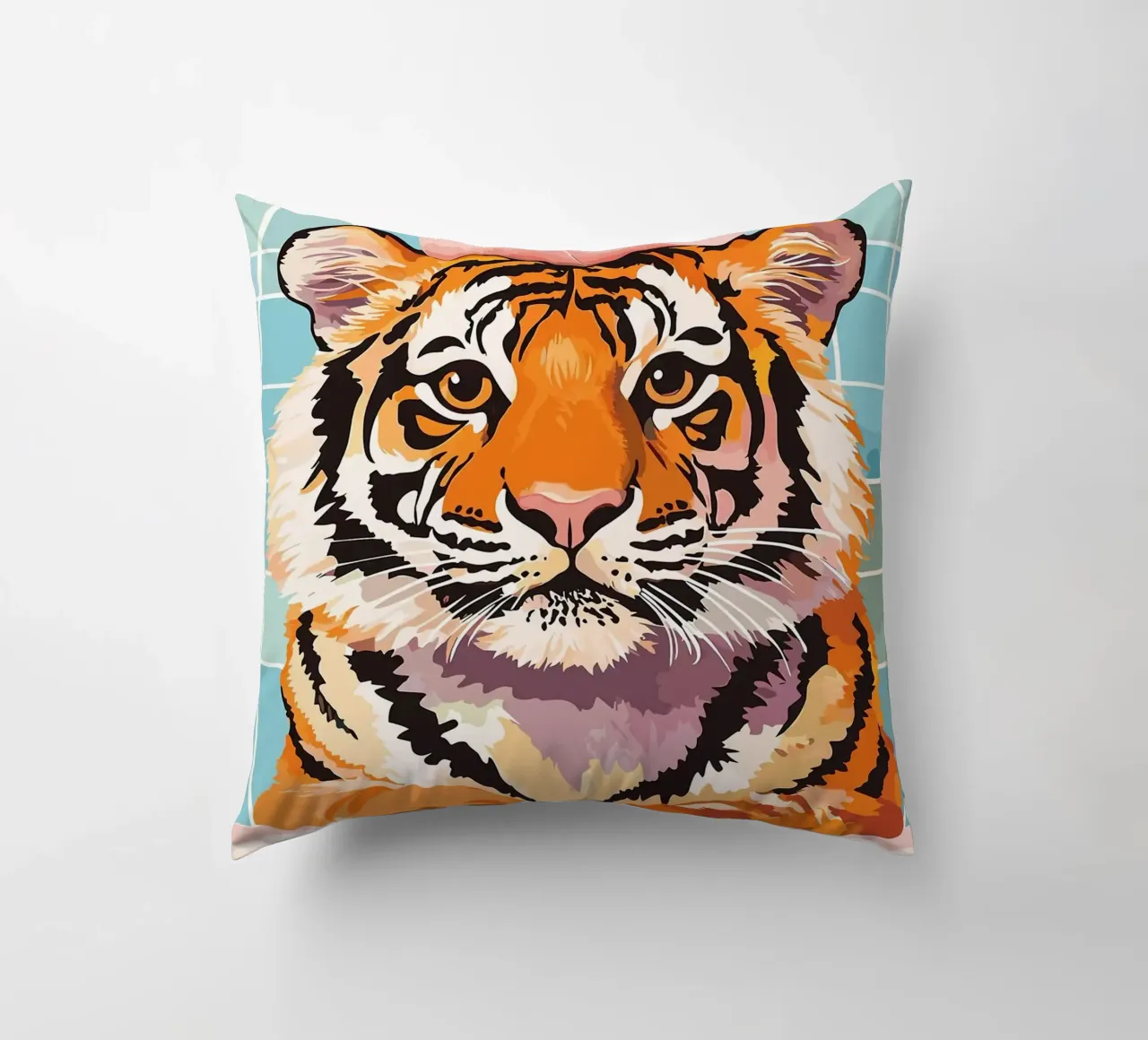 Tigre con carta igienica in testa cuscino da JoyWalkerShop
