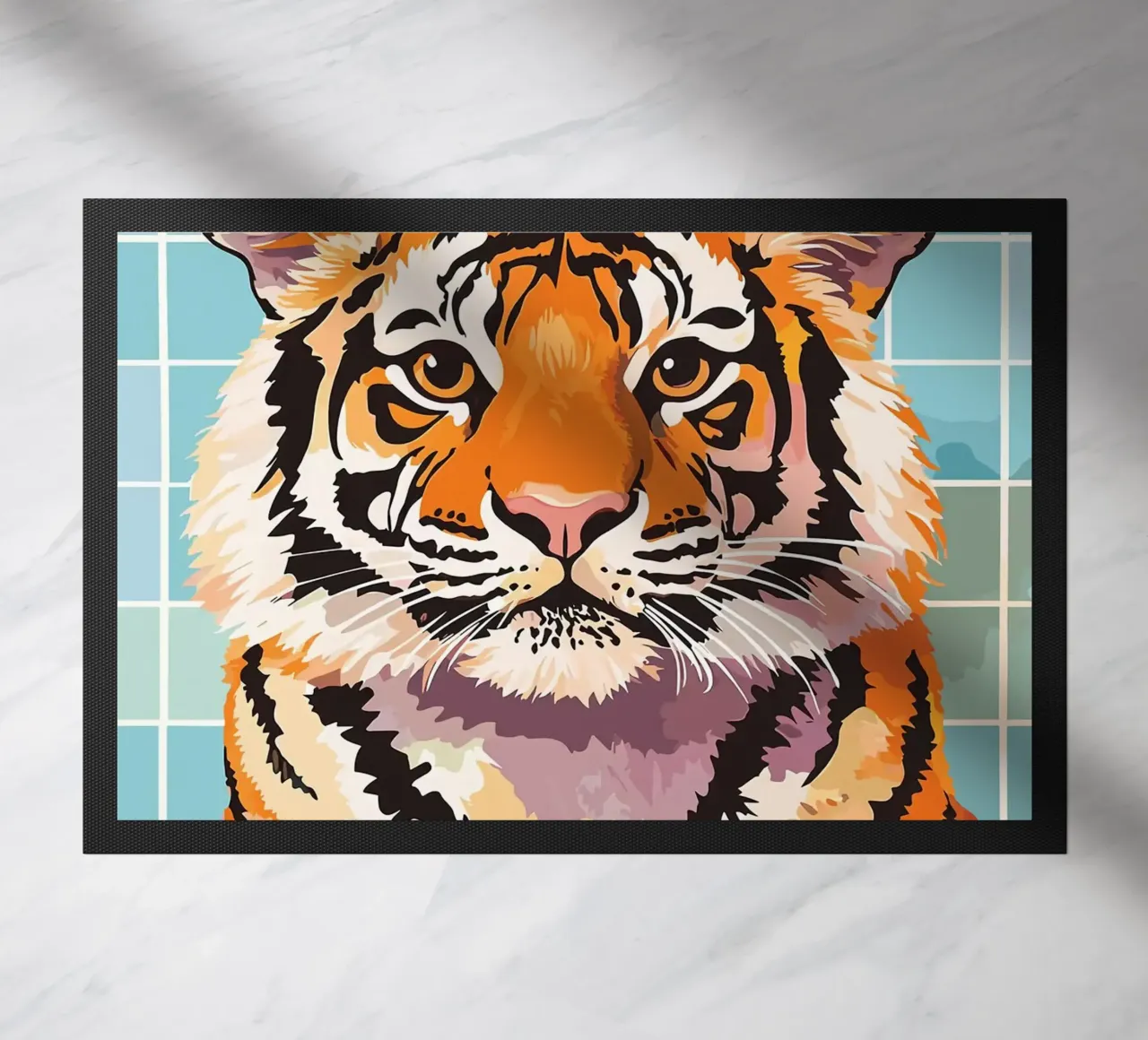 Tigre con carta igienica in testa zerbino da JoyWalkerShop