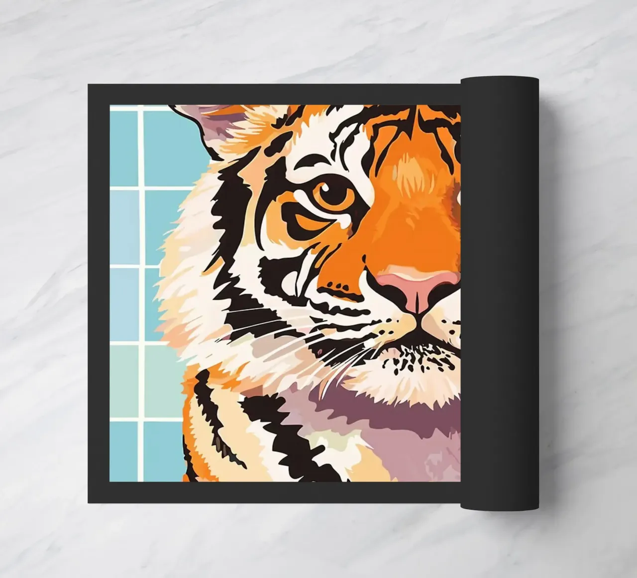 Tigre con carta igienica in testa zerbino da JoyWalkerShop