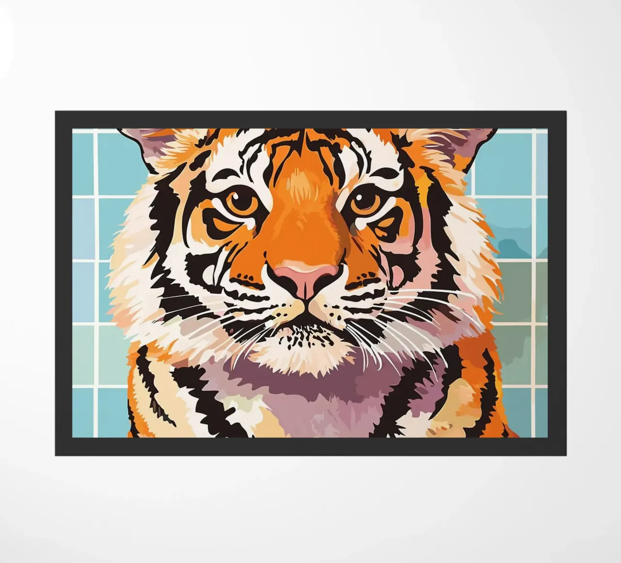 Tigre con carta igienica in testa zerbino da JoyWalkerShop