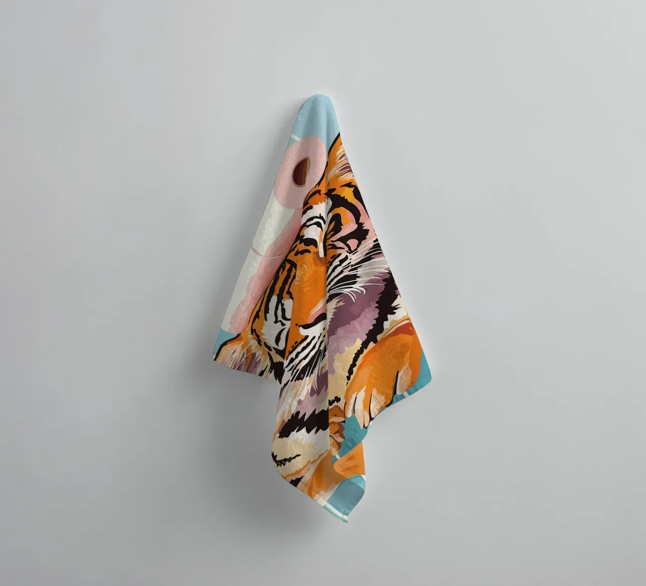 Tigre con carta igienica in testa asciugamano da bagno da JoyWalkerShop