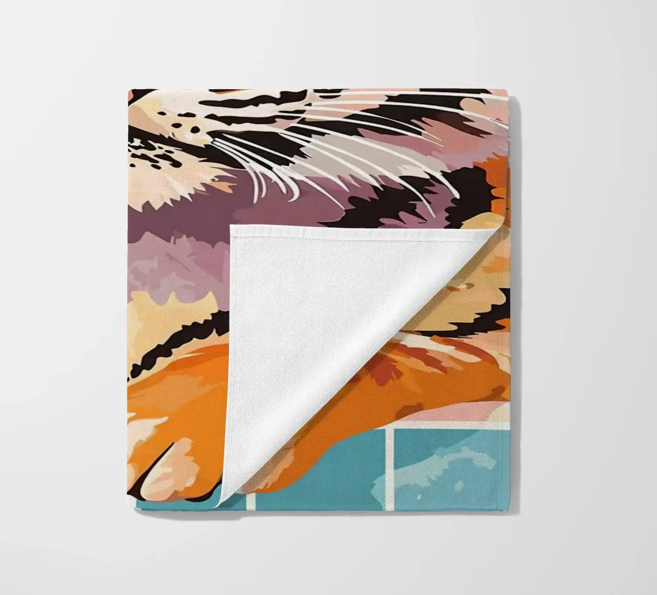 Tigre con carta igienica in testa telo mare da JoyWalkerShop