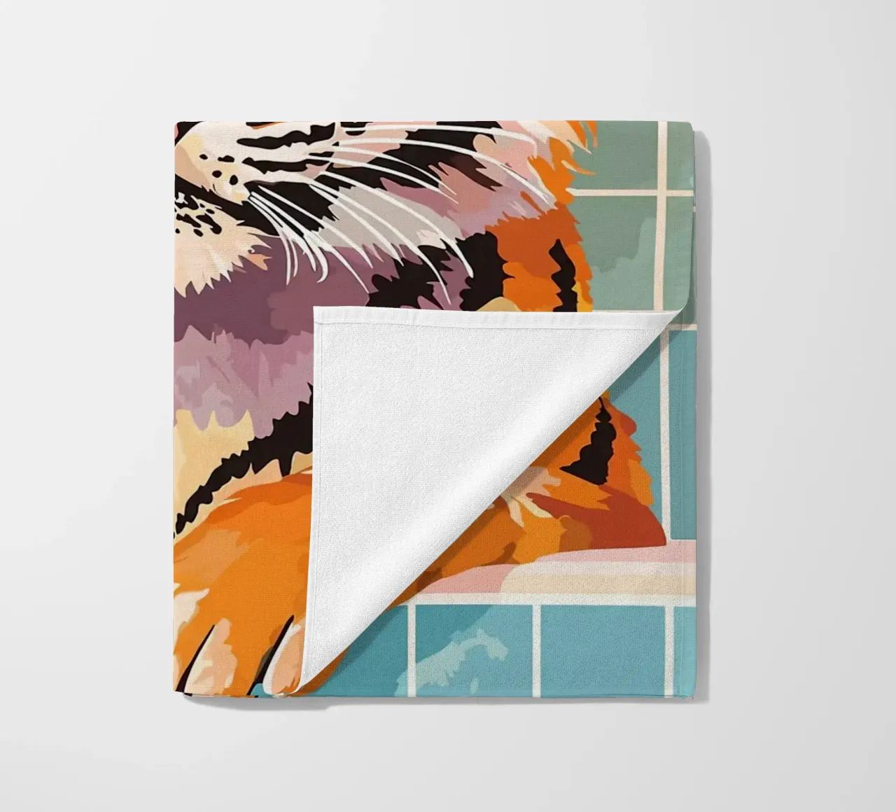 Tigre con carta igienica in testa telo mare da JoyWalkerShop