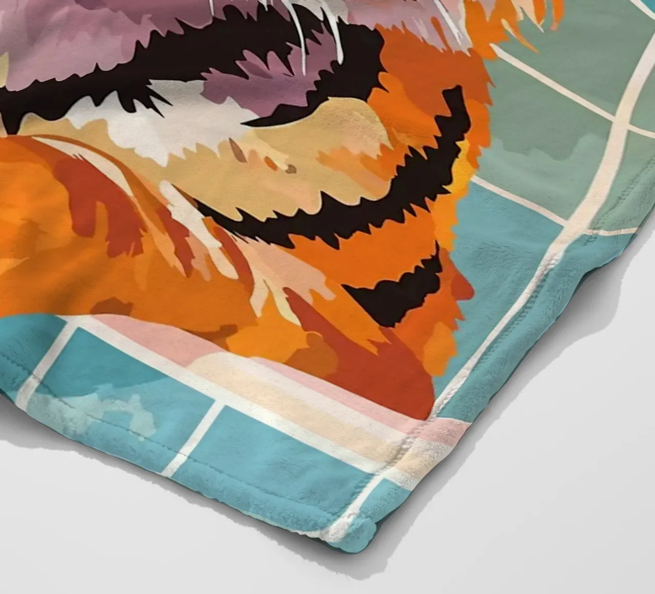 Tigre con carta igienica in testa coperta in pile da JoyWalkerShop