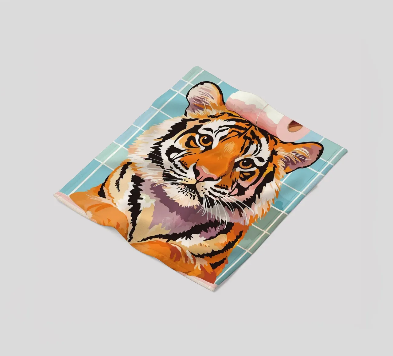 Tigre con carta igienica in testa coperta in pile da JoyWalkerShop