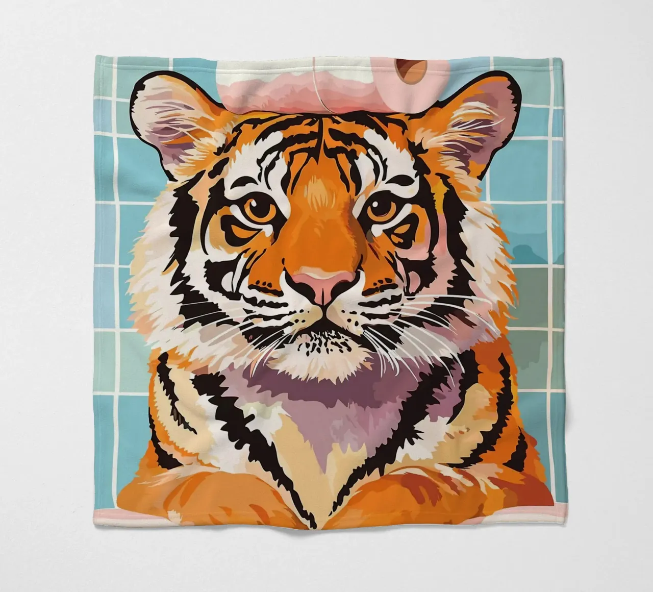 Tigre con carta igienica in testa coperta in pile da JoyWalkerShop