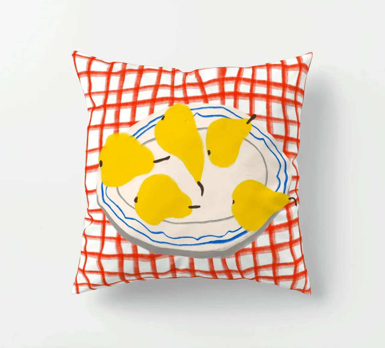Pears On Plate cuscino da treechild