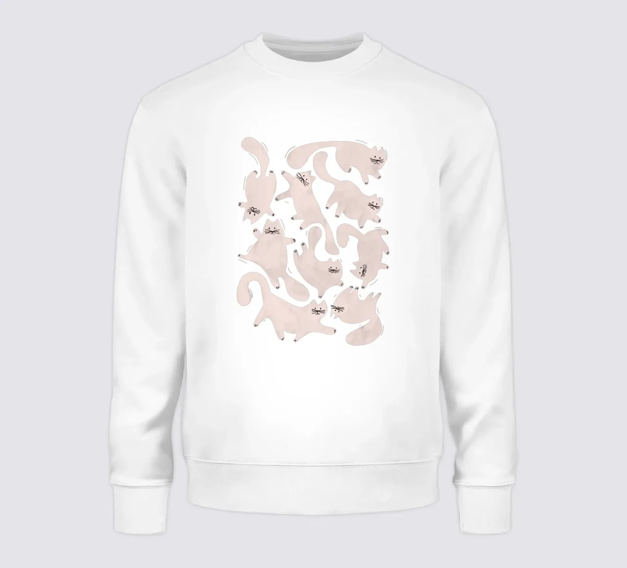 Tumbling Cats - Gattini neri e color crema felpa da showmemars