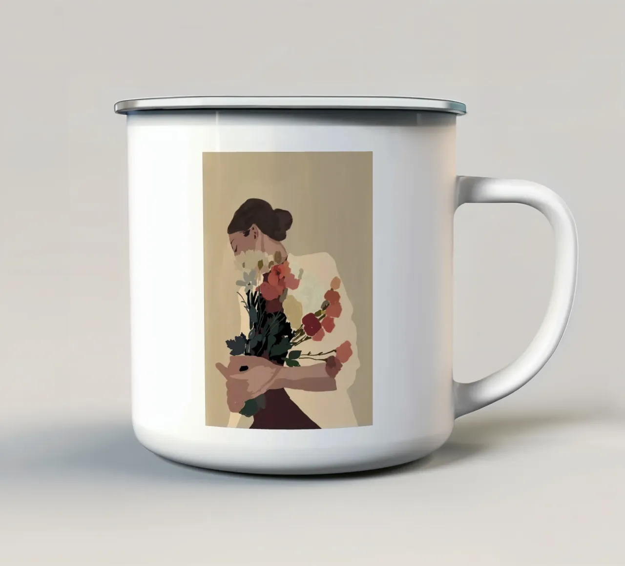 Bouquet delicato tazza in smalto da dada22