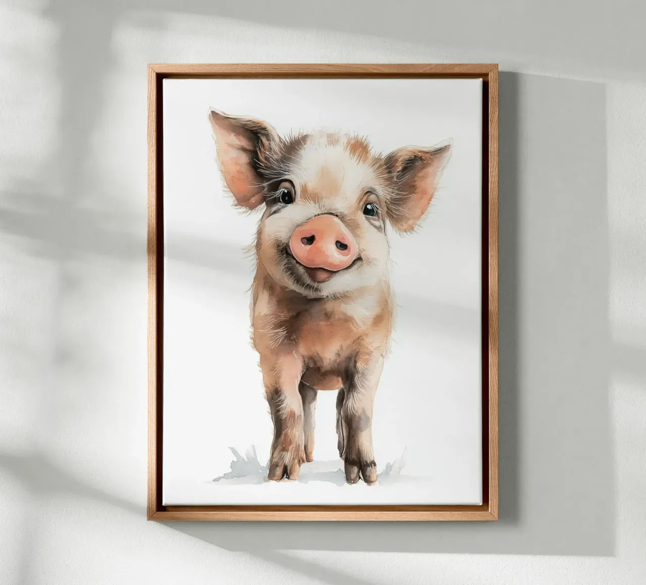 Poster di un simpatico maiale tela da Kid’s Dream