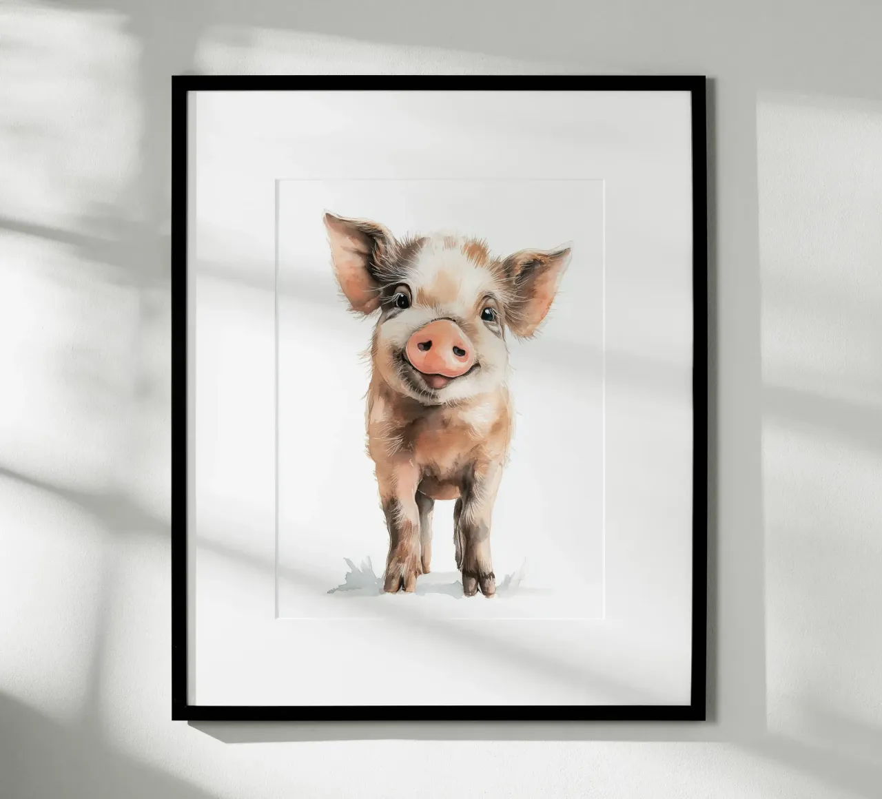 Poster di un simpatico maiale carta hahnemühle da Kid’s Dream