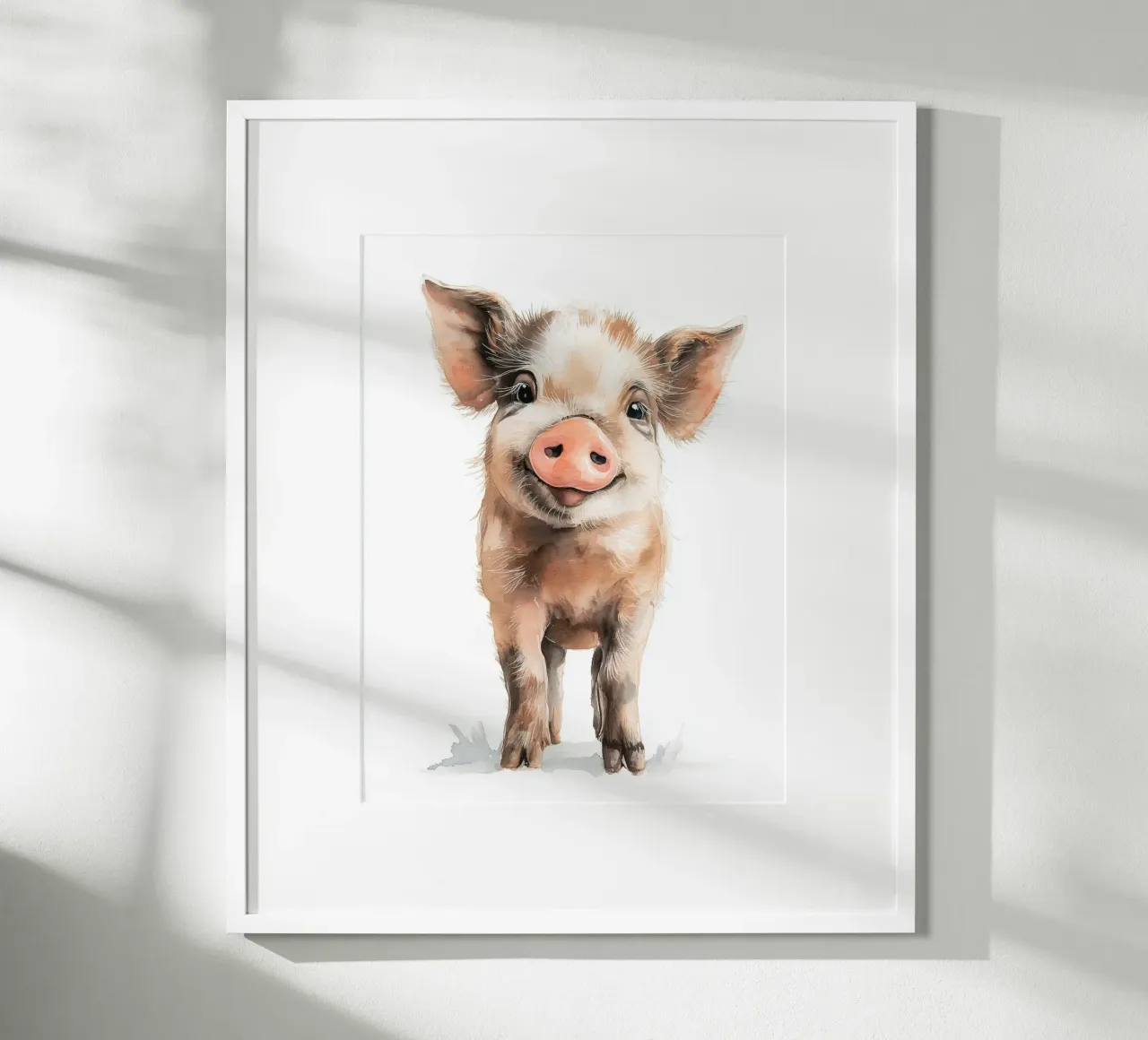 Poster di un simpatico maiale carta hahnemühle da Kid’s Dream