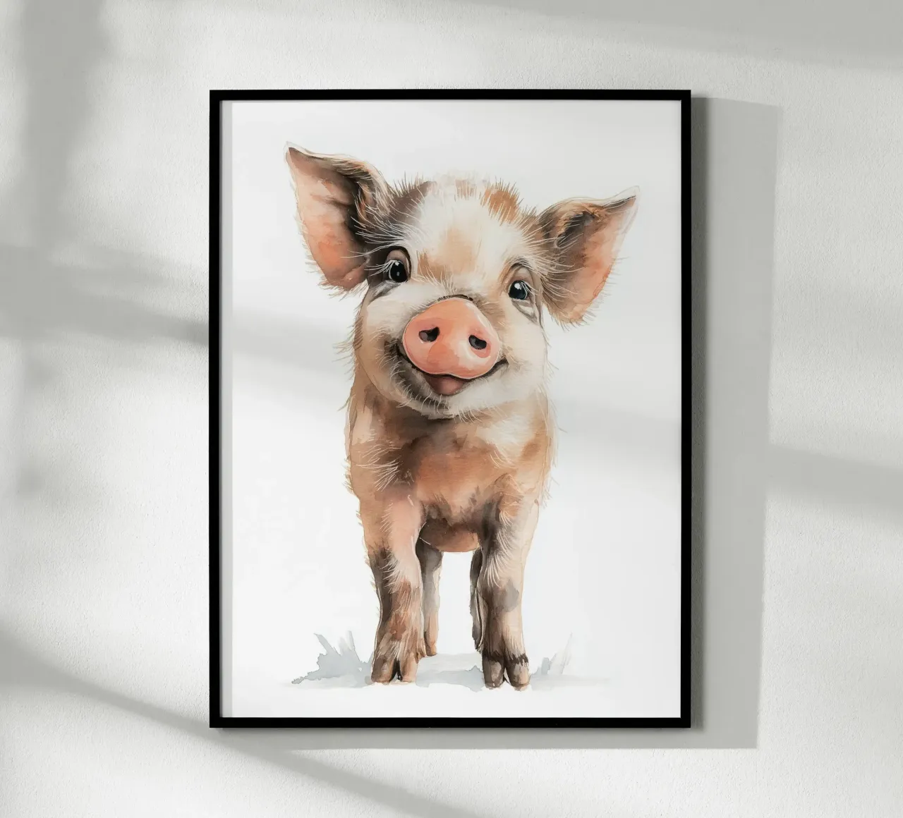 Poster di un simpatico maiale carta hahnemühle da Kid’s Dream