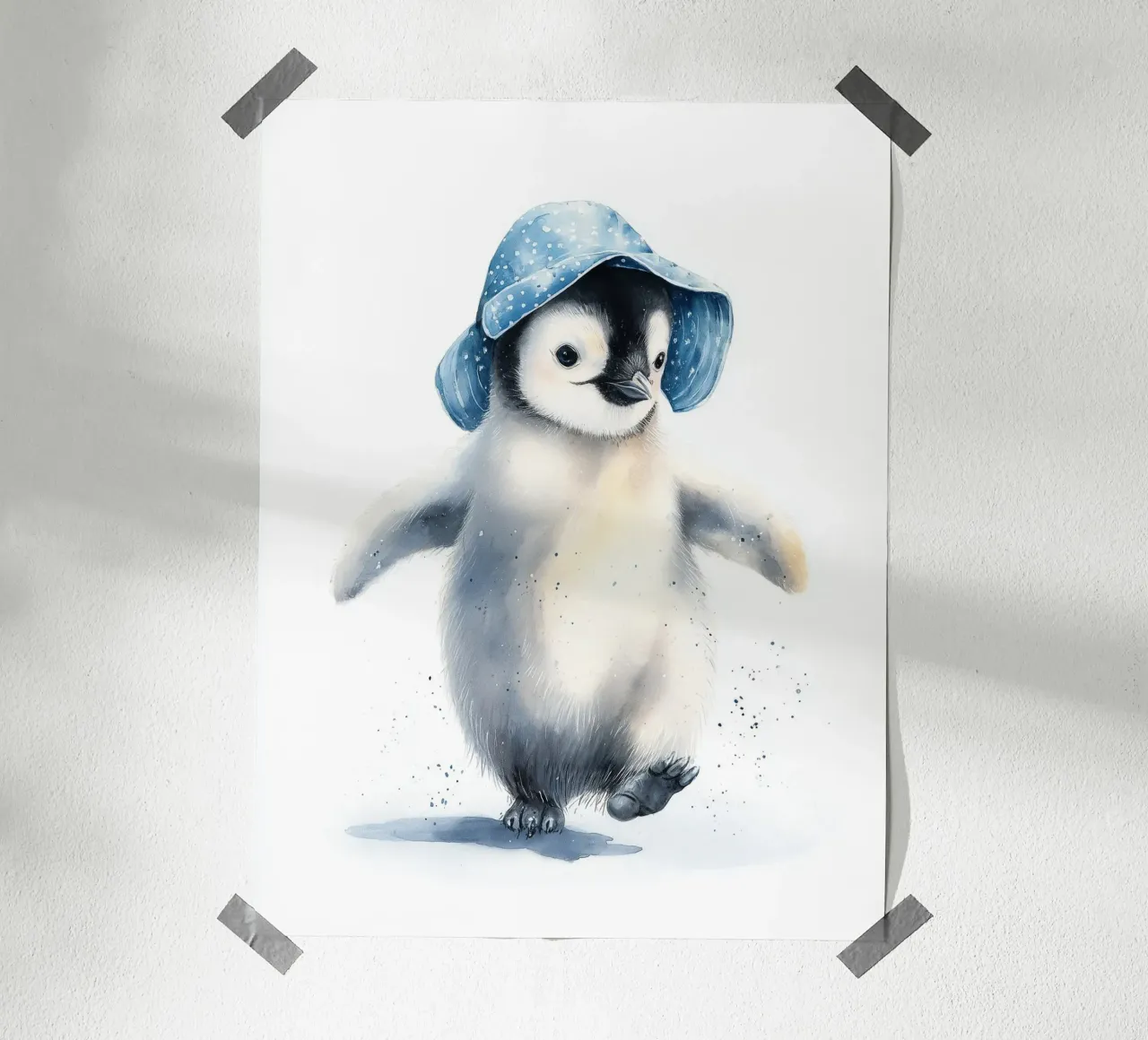 Poster di un simpatico pinguino per la cameretta dei bambini carta hahnemühle da Kid’s Dream