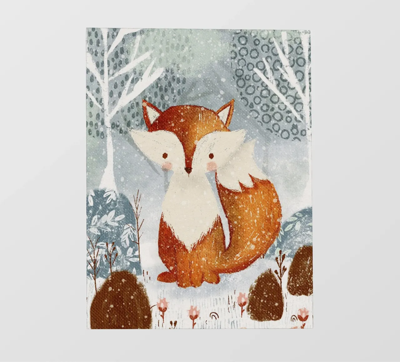 Winter Forest Fox telo in pvc da LisaArtes