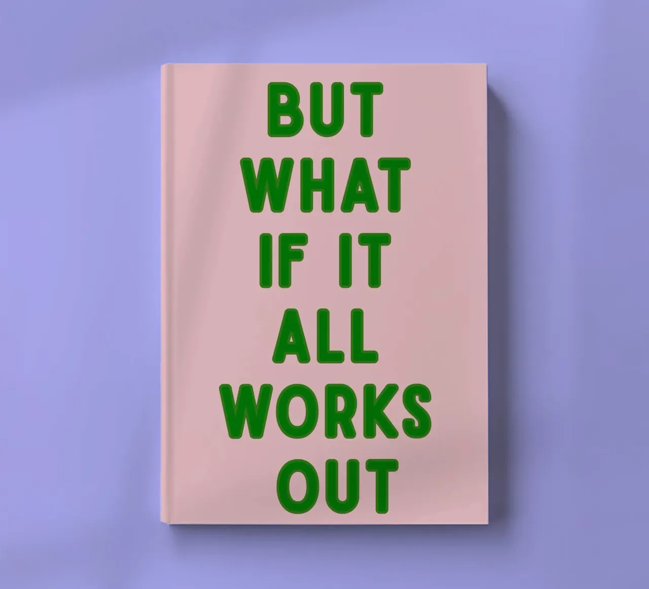 Inspirational Typography Quote But What If It All Works Out notebook by pdigitalprints