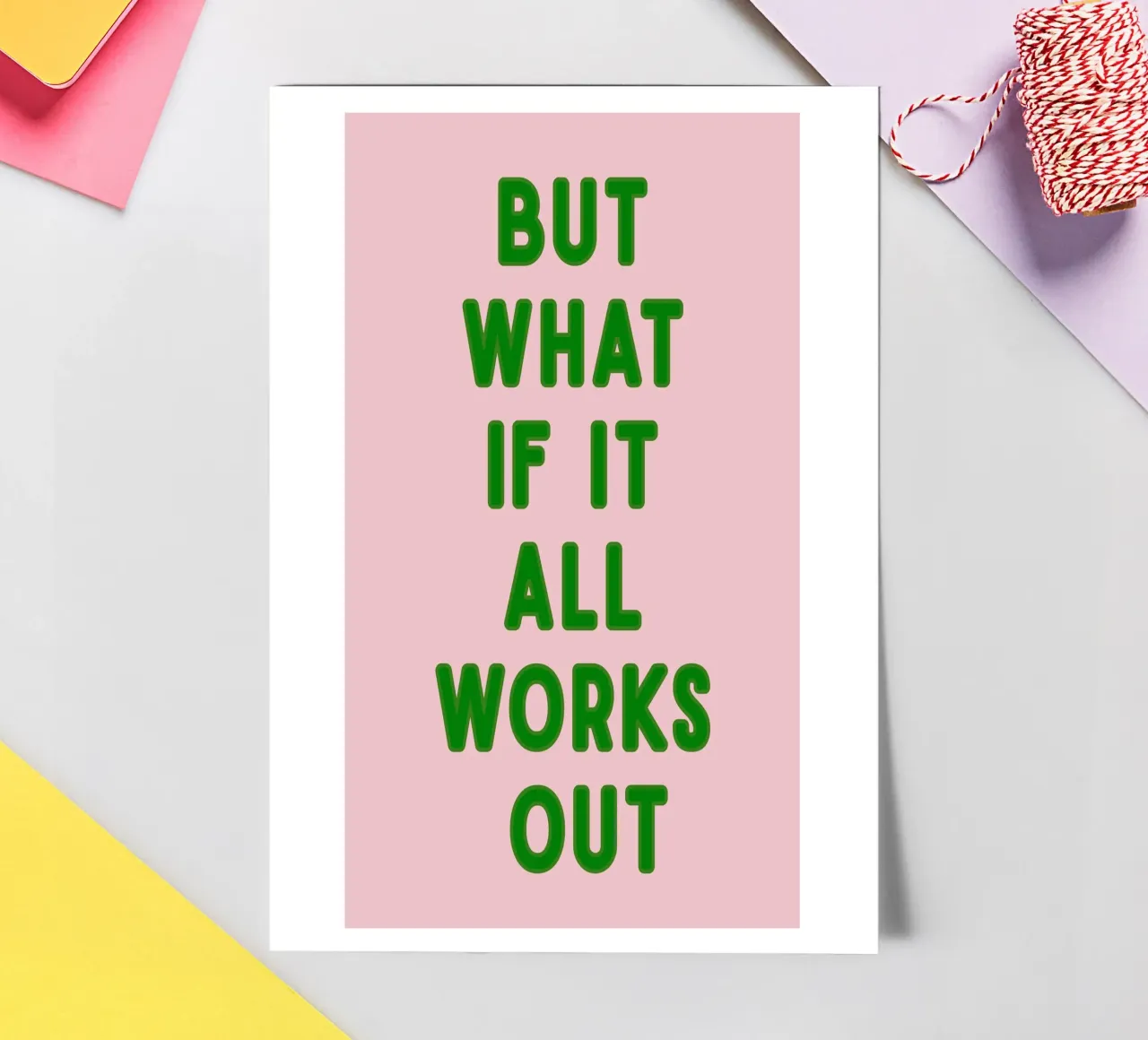 Inspirational Typography Quote But What If It All Works Out sticker sheet by pdigitalprints