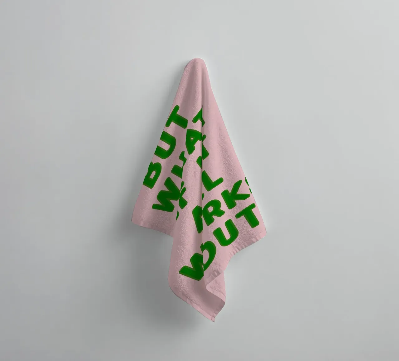 Inspirational Typography Quote But What If It All Works Out towel by pdigitalprints