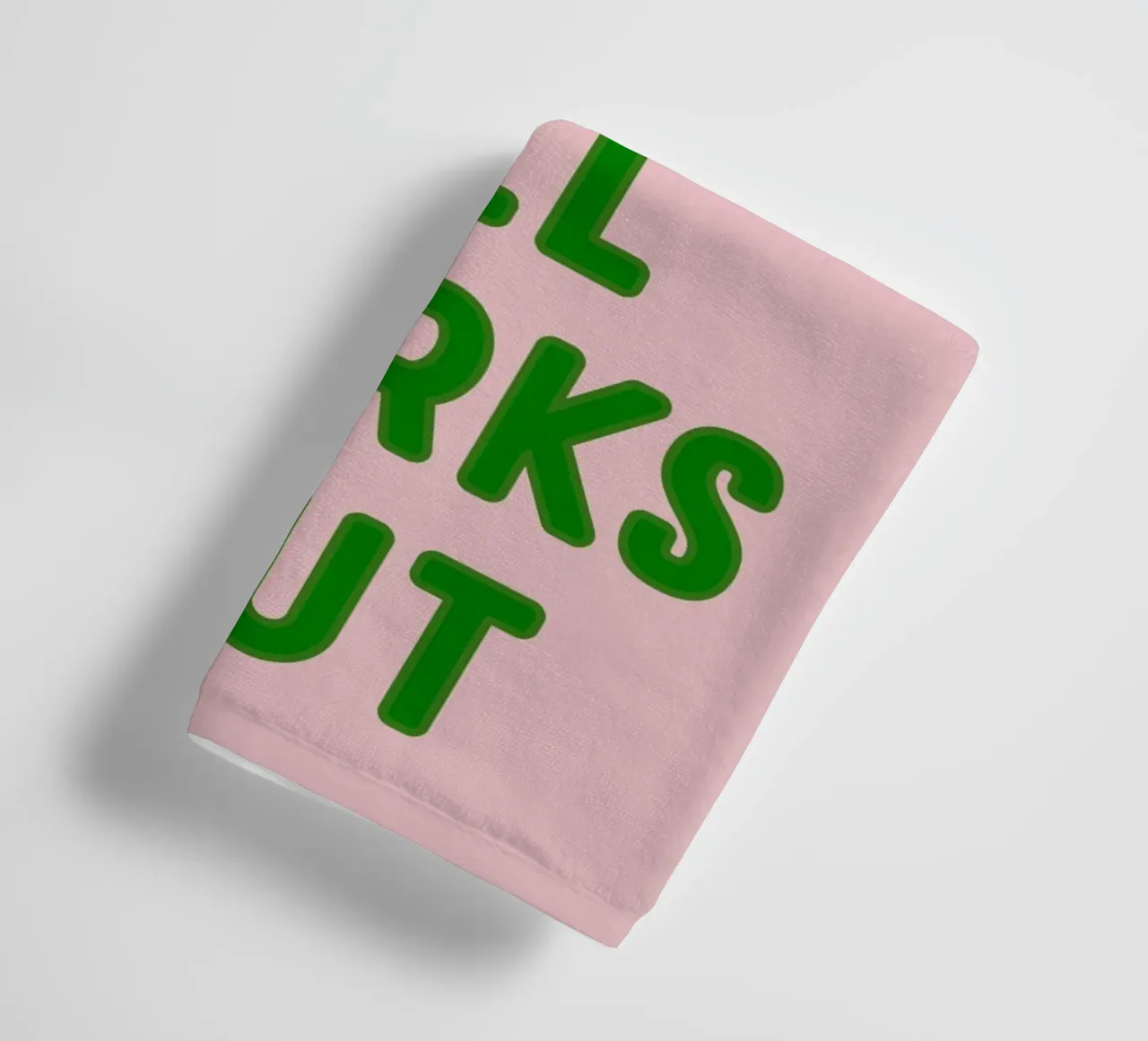 Inspirational Typography Quote But What If It All Works Out towel by pdigitalprints