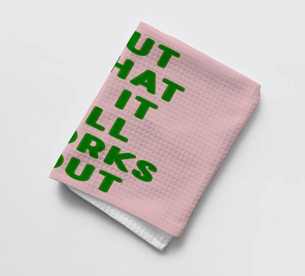 Inspirational Typography Quote But What If It All Works Out tea towel by pdigitalprints