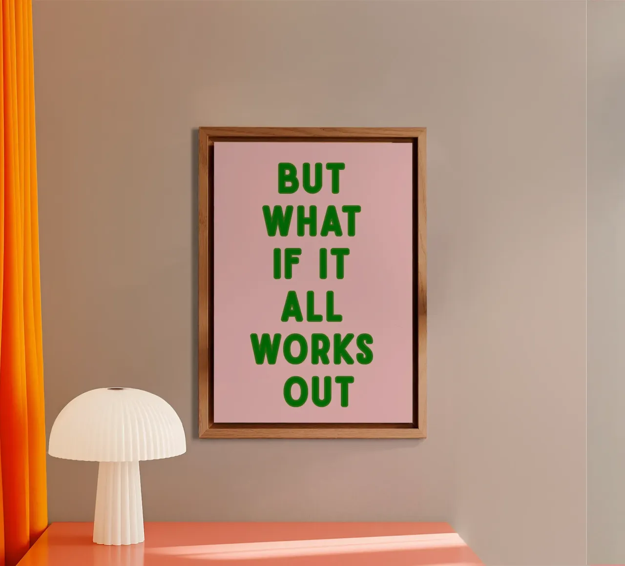 Inspirational Typography Quote But What If It All Works Out alu-dibond by pdigitalprints