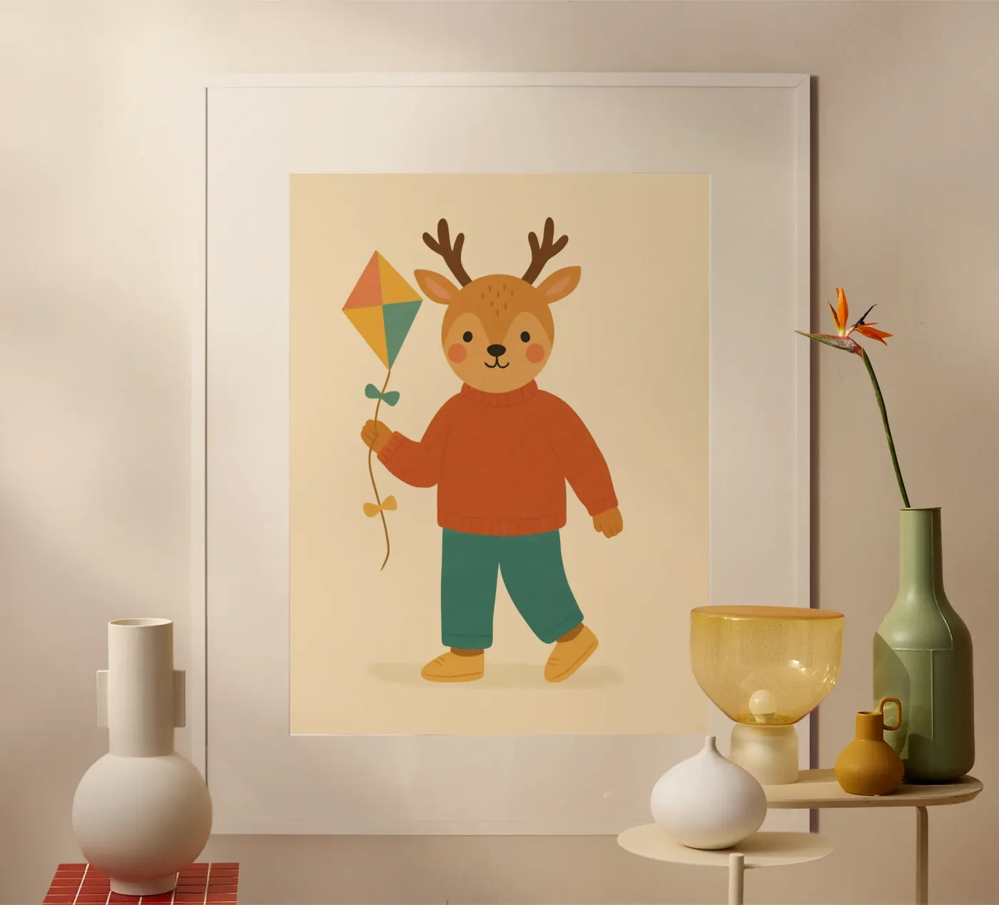 Het rendier poster van kokoprint