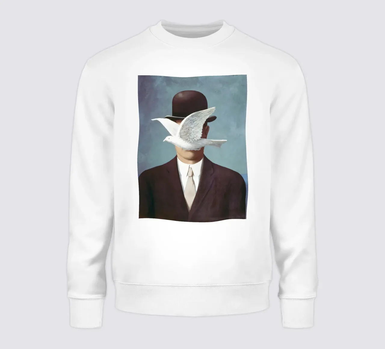 René Magritte’s The Man in the Bowler Hat felpa da Classic Art Prints