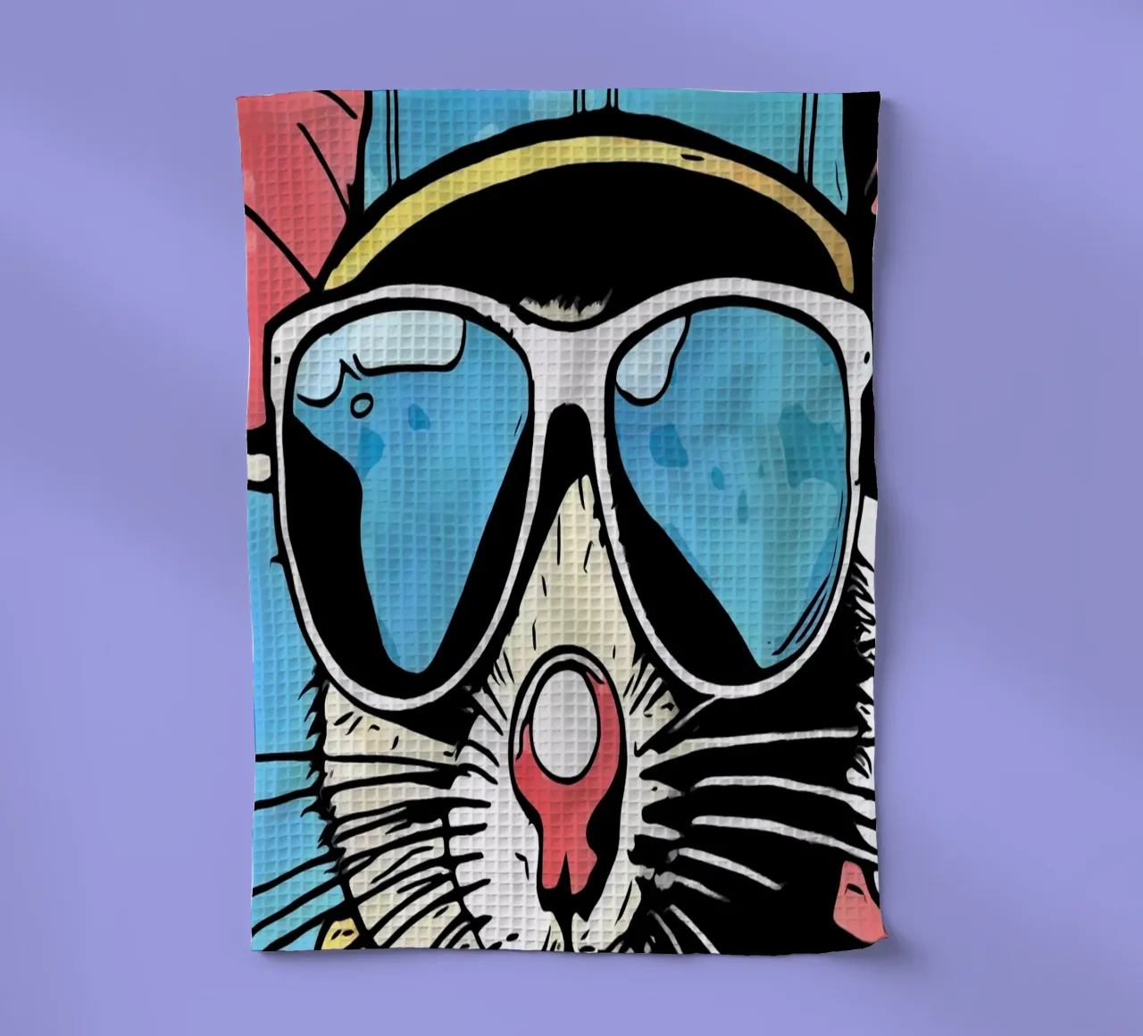 Pop Art Dieren #2 theedoek van ZAMART - PopArt