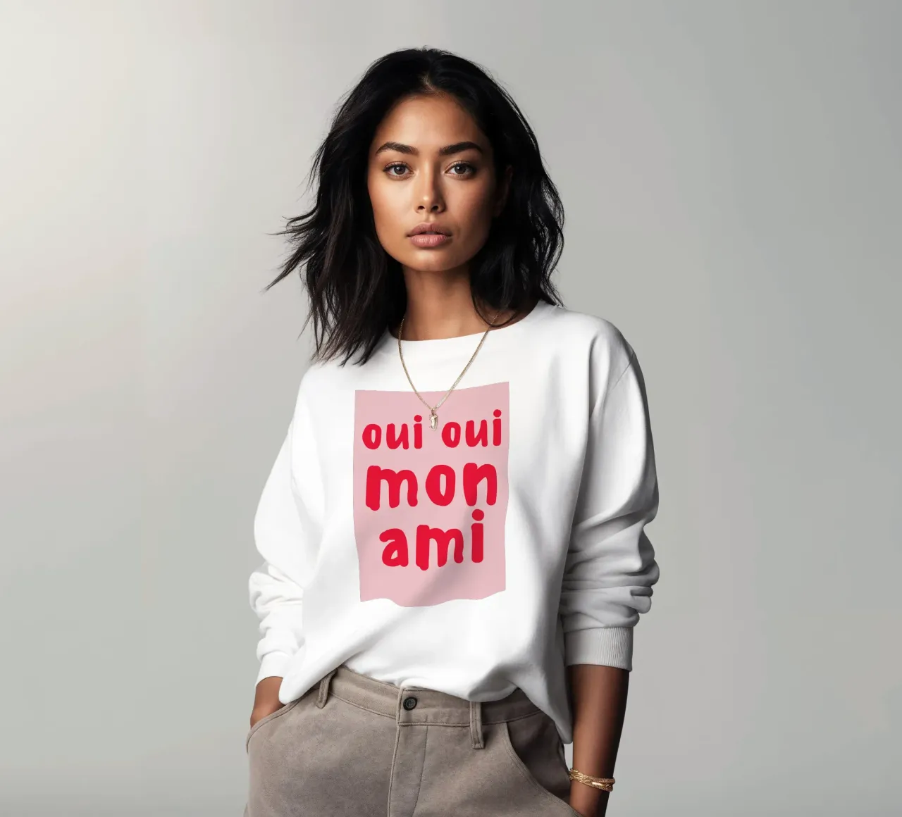 Oui Oui Mon Ami Print – French Quote Art felpa da pdigitalprints