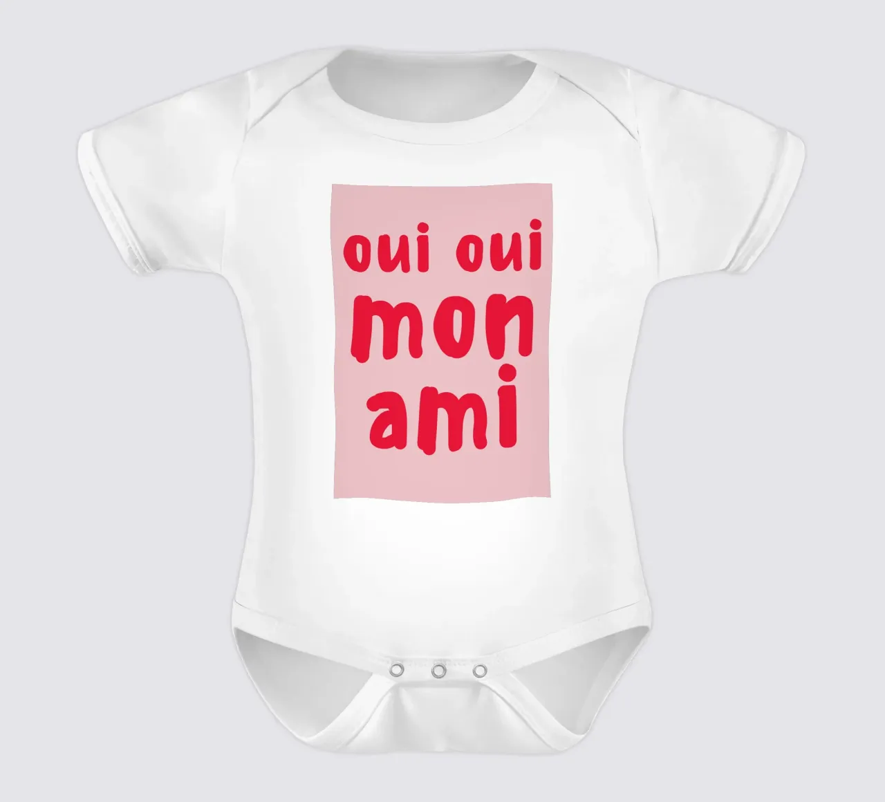 Oui Oui Mon Ami Print – French Quote Art body neonato maniche corte da pdigitalprints