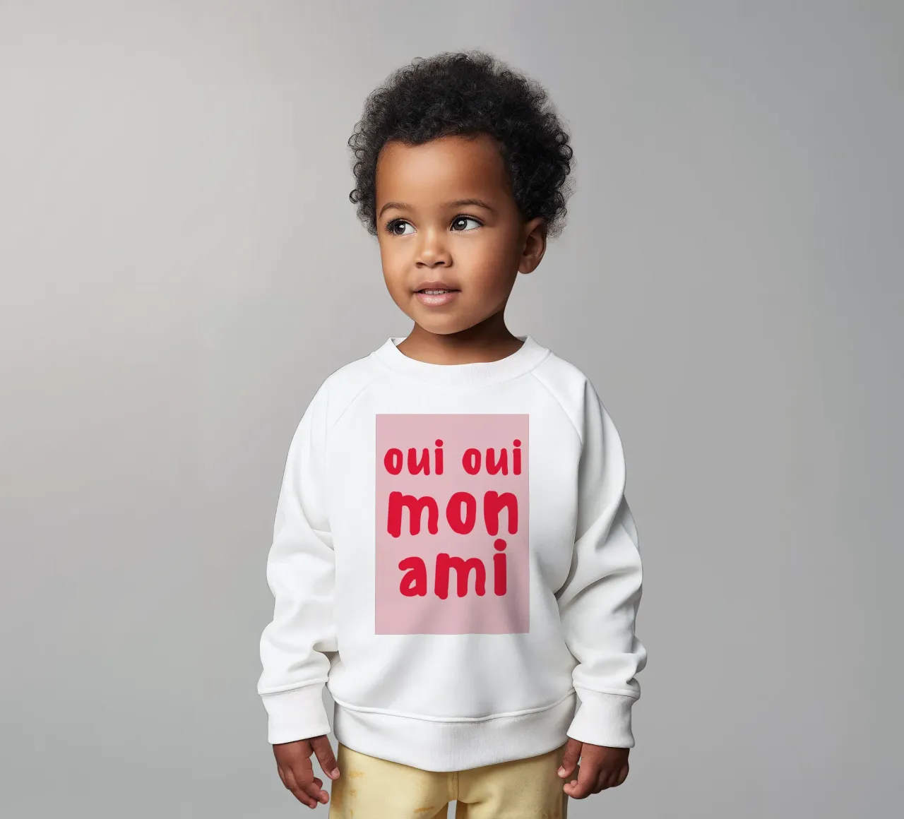 Oui Oui Mon Ami Print – French Quote Art felpa neonato da pdigitalprints
