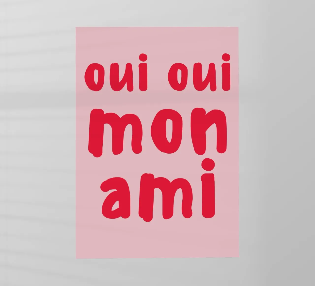 Oui Oui Mon Ami Print – French Quote Art pellicola backlit da pdigitalprints