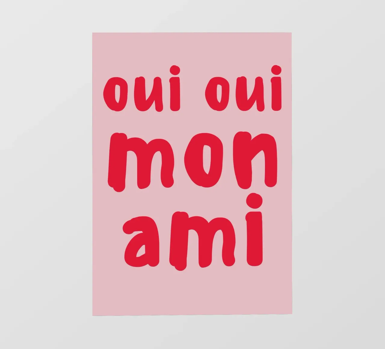 Oui Oui Mon Ami Print – French Quote Art pellicola backlit da pdigitalprints