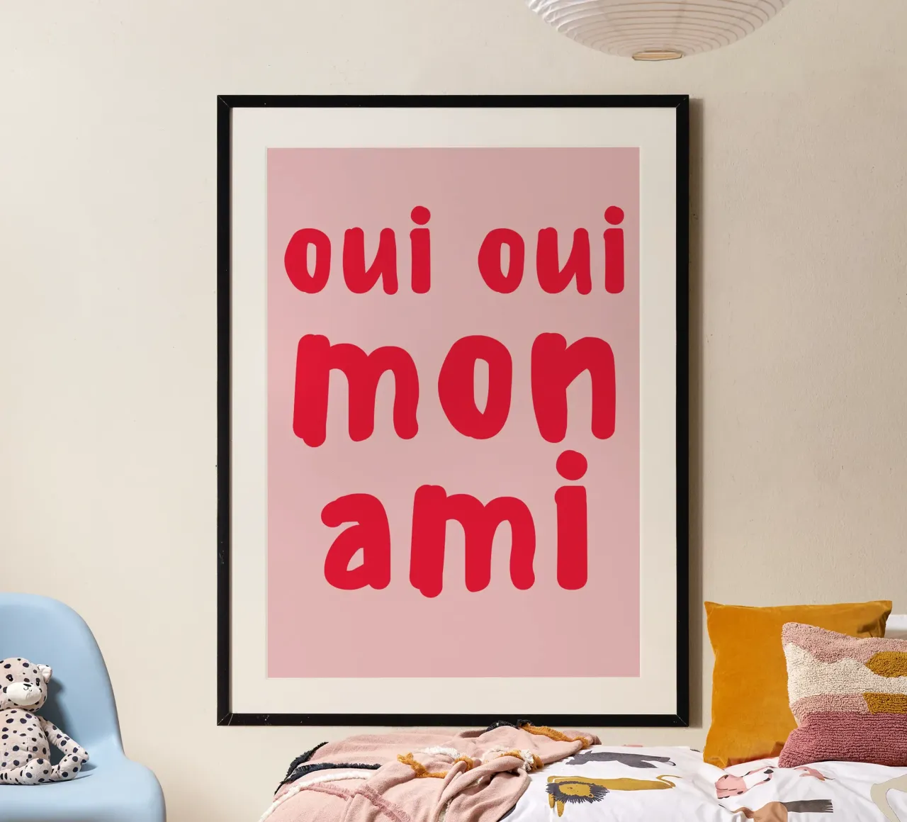 Oui Oui Mon Ami Print – French Quote Art carta hahnemühle da pdigitalprints