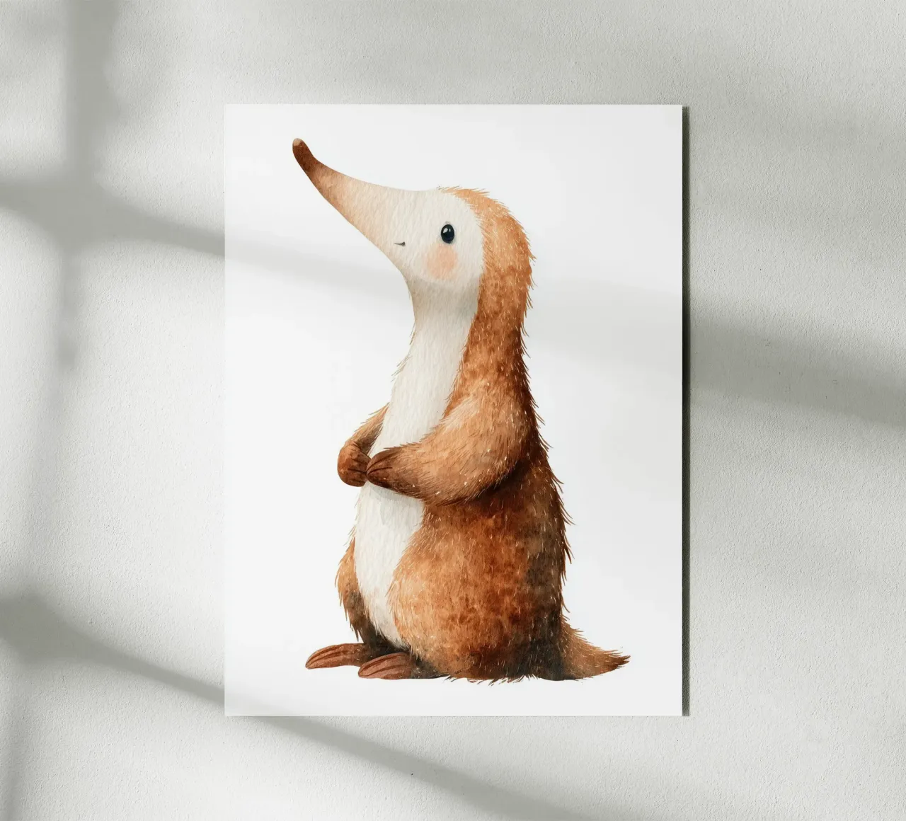 Poster di formichiere in acquerello alluminio dibond da Kid’s Dream