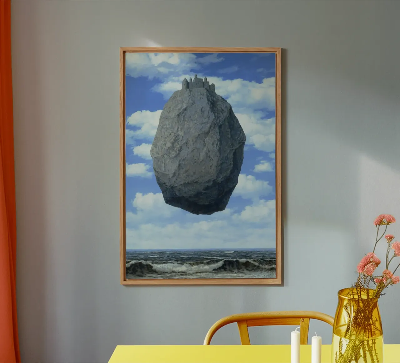 Il castello sui Pirenei di René Magritte alluminio dibond da Classic Art Prints