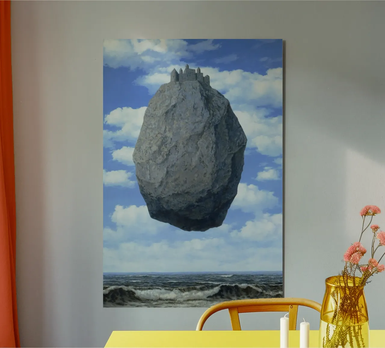 Il castello sui Pirenei di René Magritte alluminio dibond da Classic Art Prints