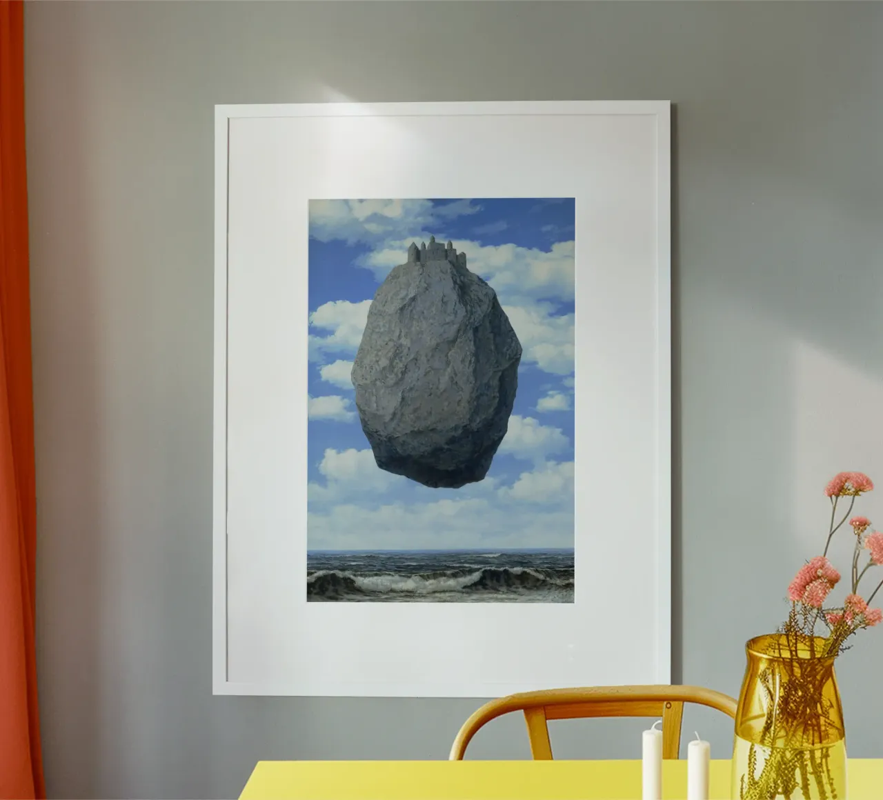 Il castello sui Pirenei di René Magritte carta hahnemühle da Classic Art Prints