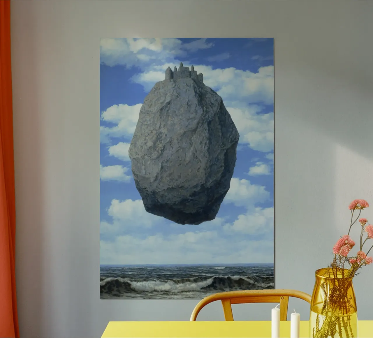 Il castello sui Pirenei di René Magritte carta hahnemühle da Classic Art Prints