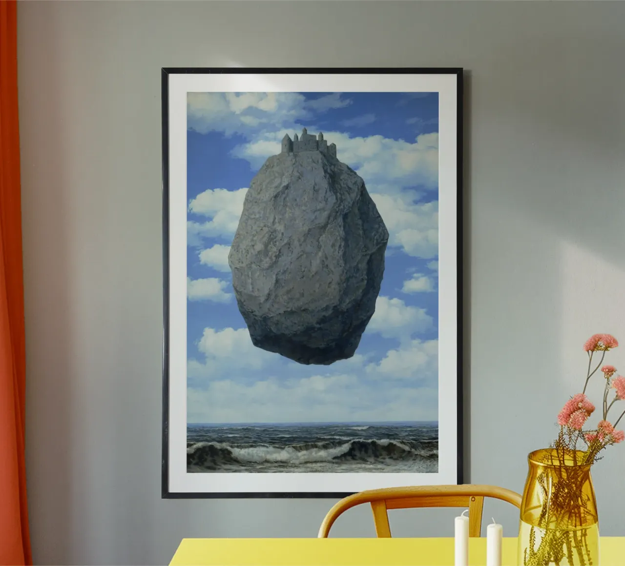 Il castello sui Pirenei di René Magritte carta hahnemühle da Classic Art Prints