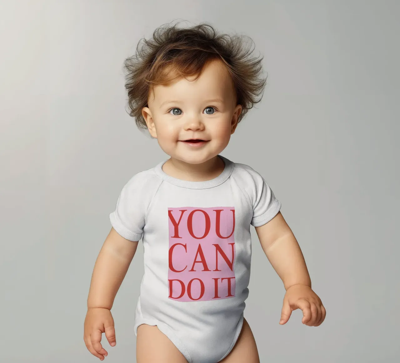Citation "You Can Do It" - Motivation Typography Design body bébé de pdigitalprints