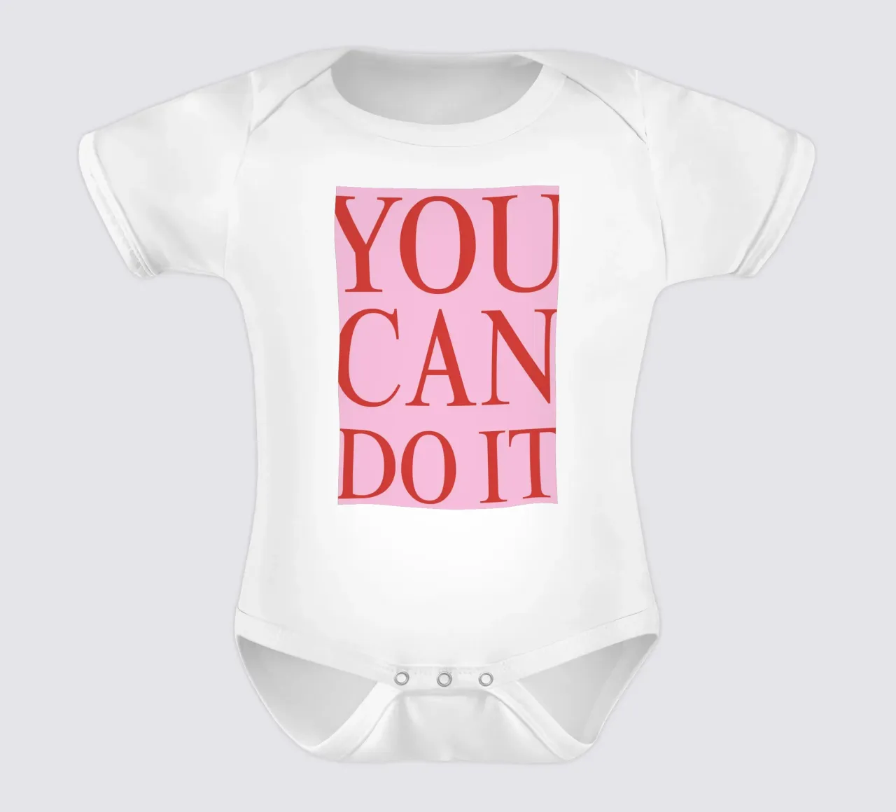 Citation "You Can Do It" - Motivation Typography Design body bébé de pdigitalprints